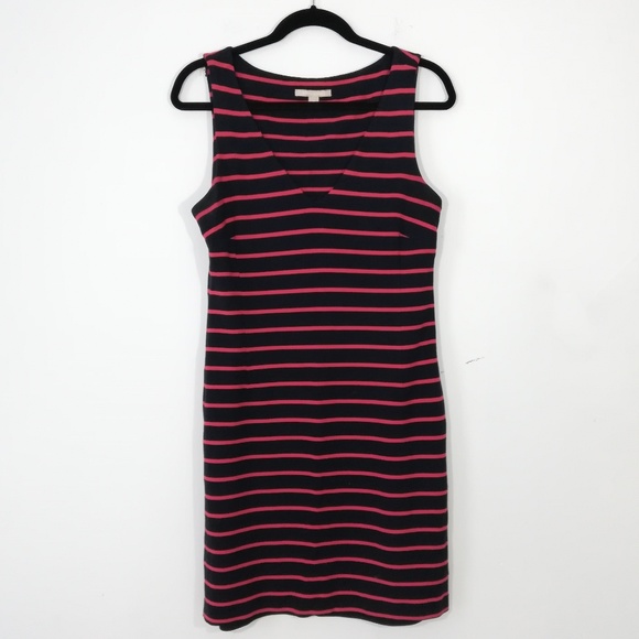 Banana Republic Dresses & Skirts - Navy Red Stripped V-neck Sleeveless Dress